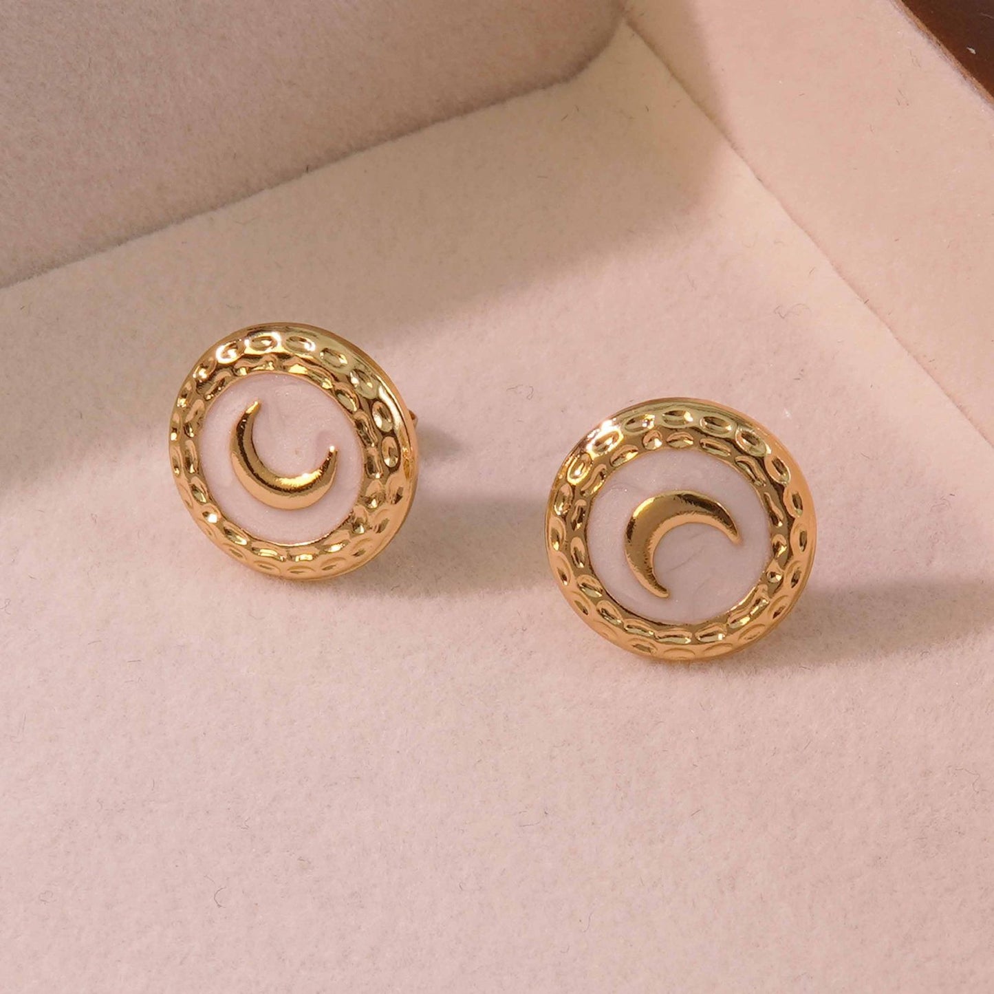 ARETES LUNA BLANCA