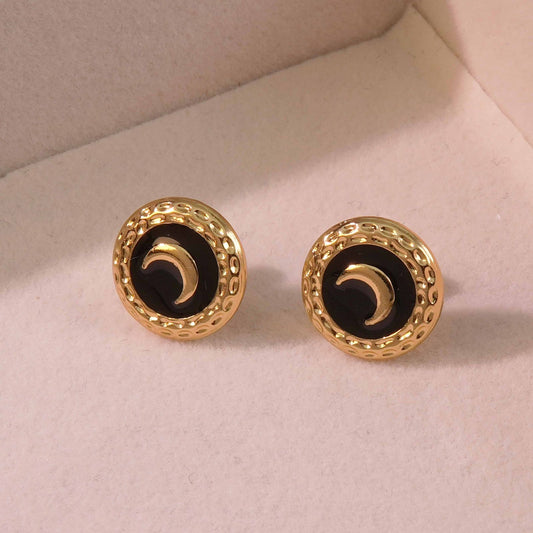 ARETES LUNA, BLACK