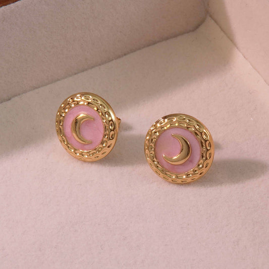ARETES LUNA ROSA