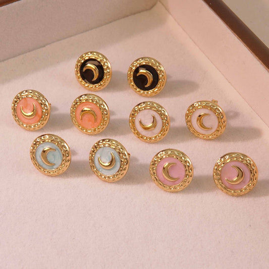ARETES LUNA, BLACK